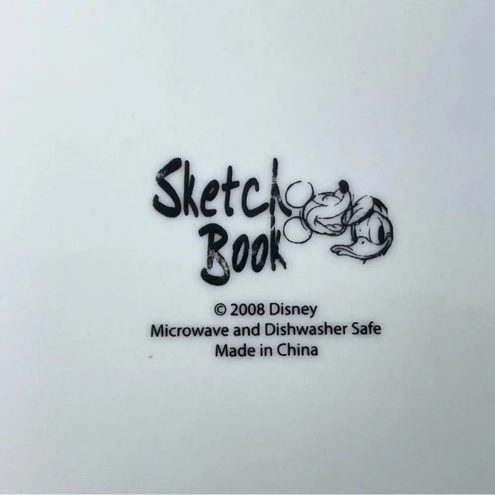 Disney Mickey Mouse Sketch Book Plates 10.5